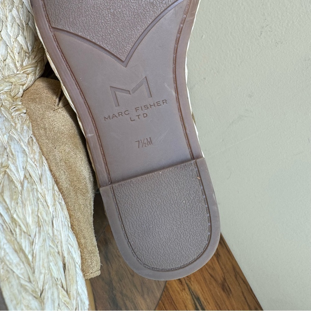 Marc Fisher Nelly Sandals in Medium Natural Suede - Picture 13 of 14